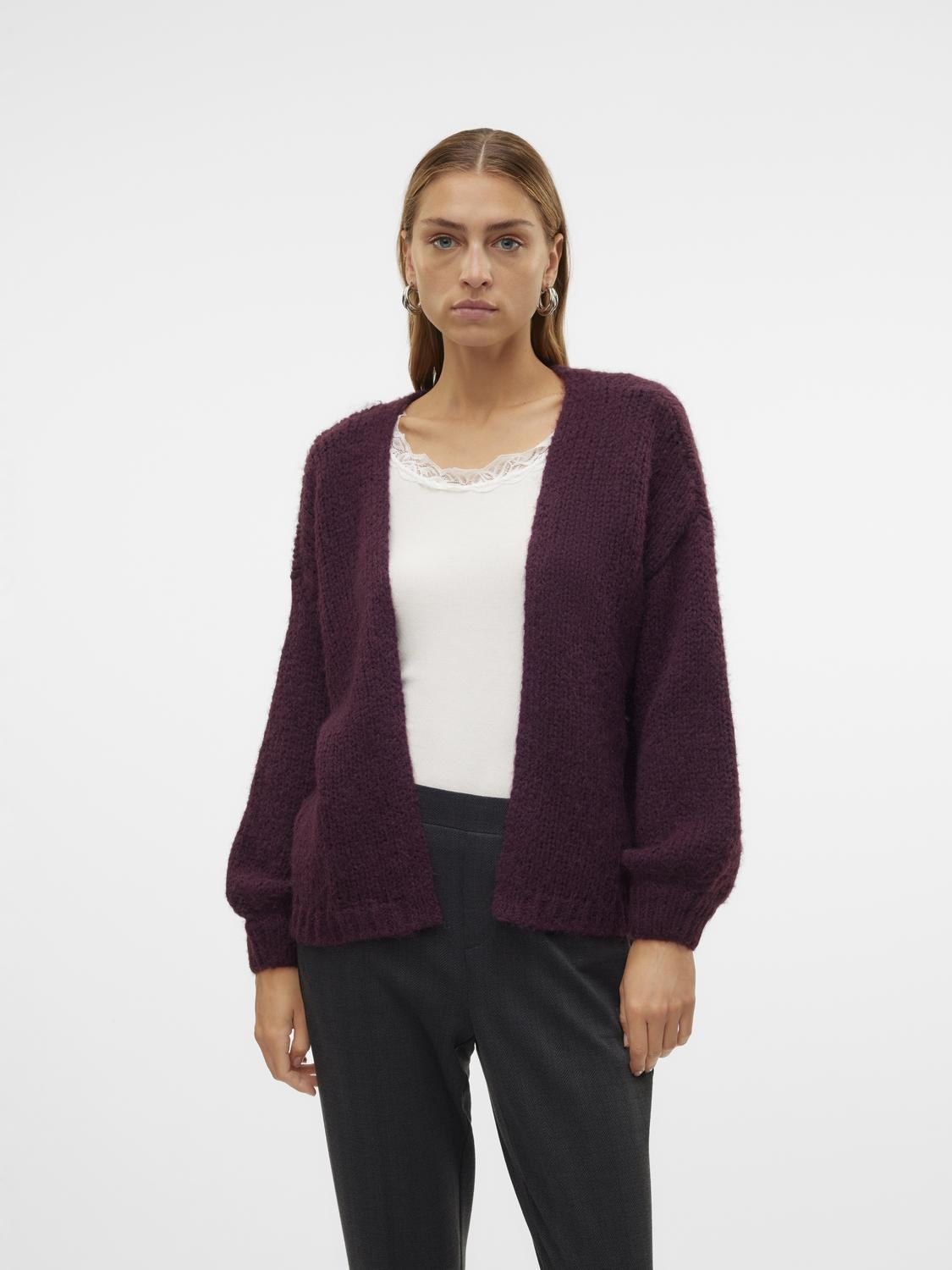 VMMAYBE Knit Cardigan - Winetasting - VERO MODA & VILA Bergvik